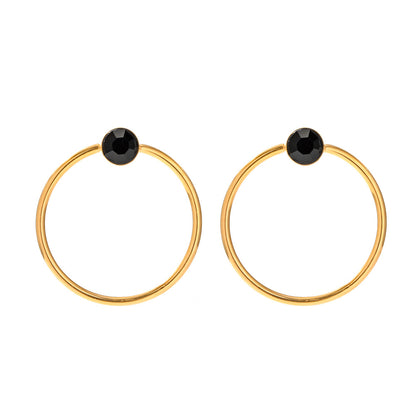 Faceted Circle Earrings