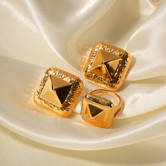 Ring and earring combination punk style jewelry