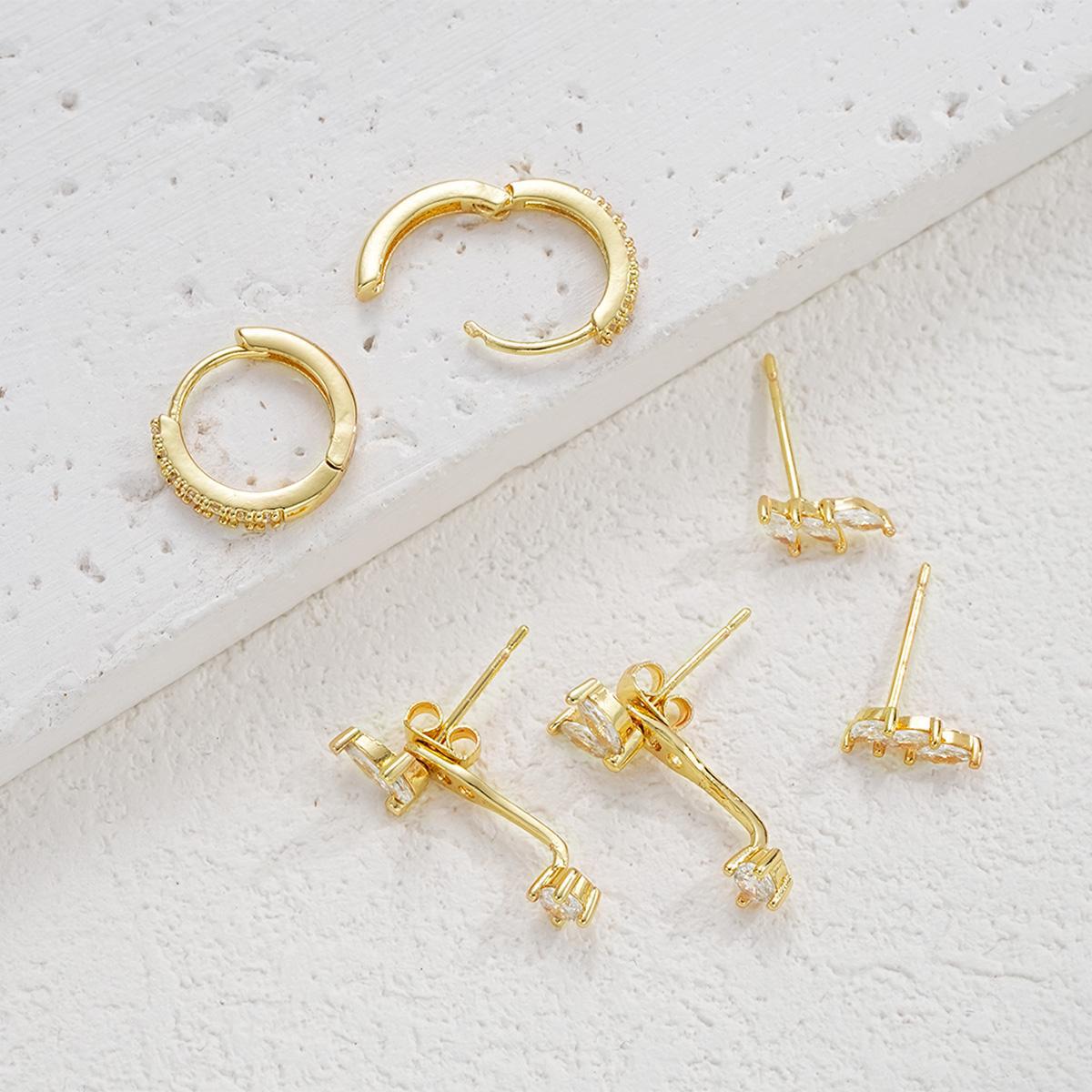 Zircon Circle Hoop Earrings