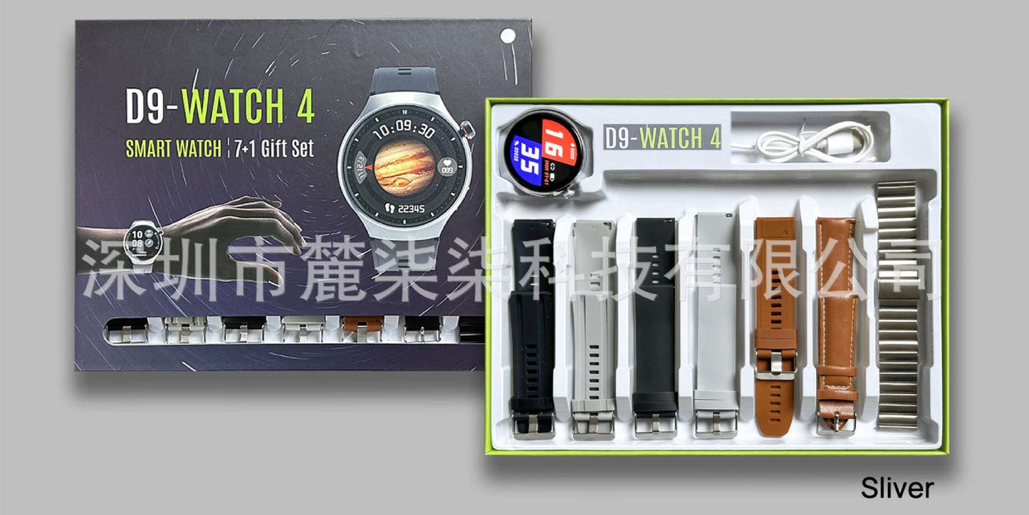 Reloj deportivo con pantalla redonda D9 Watch4 con llamadas por Bluetooth 7 en 1 