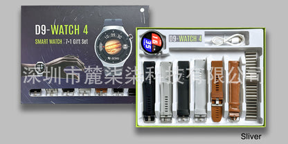 Reloj deportivo con pantalla redonda D9 Watch4 con llamadas por Bluetooth 7 en 1 