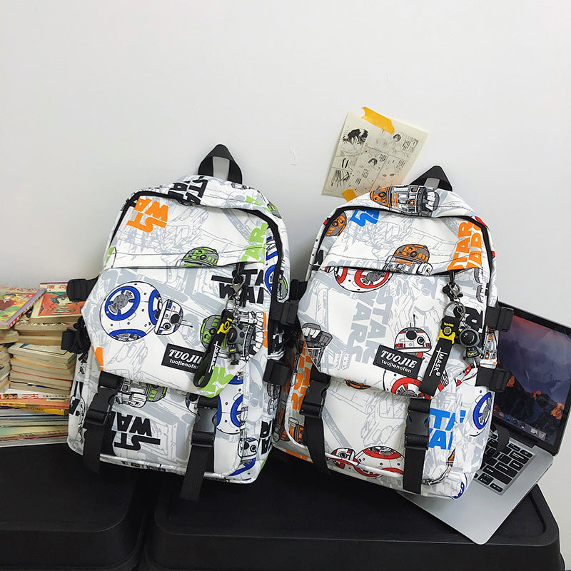 Couple backpack fashion camouflage graffiti