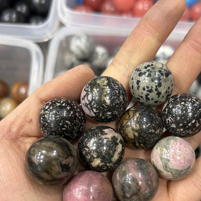 20mm natural stone crystal agate ball crystal round beads crafts