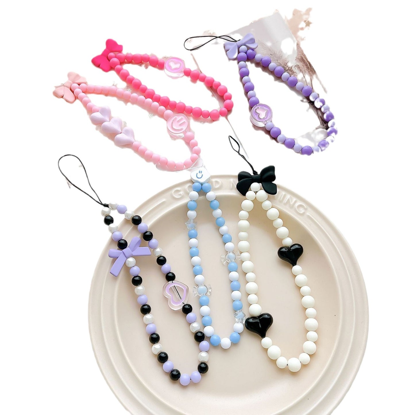 Trendy Beaded Phone Lanyard Set (6-Piece)