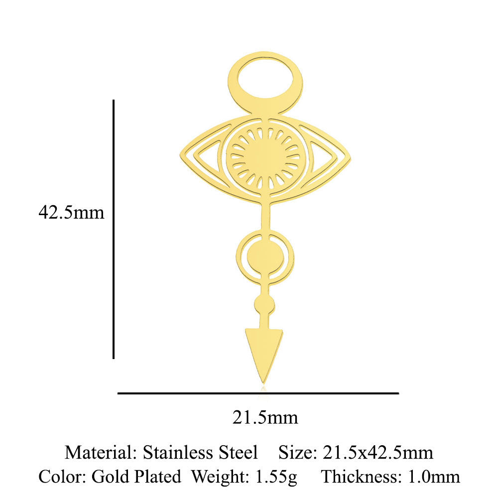 5 pcs/bag Ocean Wave Fish Scale Titanium Steel Pendant