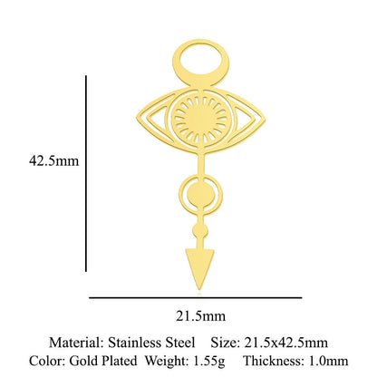 5 pcs/bag Ocean Wave Fish Scale Titanium Steel Pendant