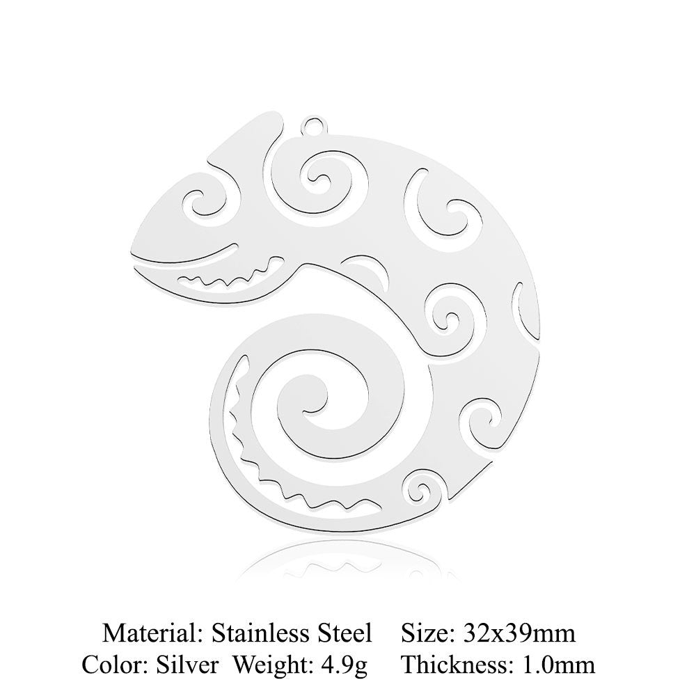 5 pcs/pack Hummingbird Moth Titanium Steel Pendant