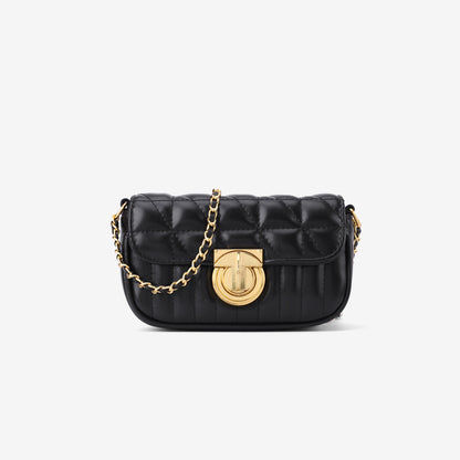 Versatile diamond lock chain small bag