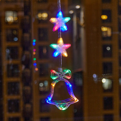 Christmas suction cup five-pointed star pendant atmosphere pendant