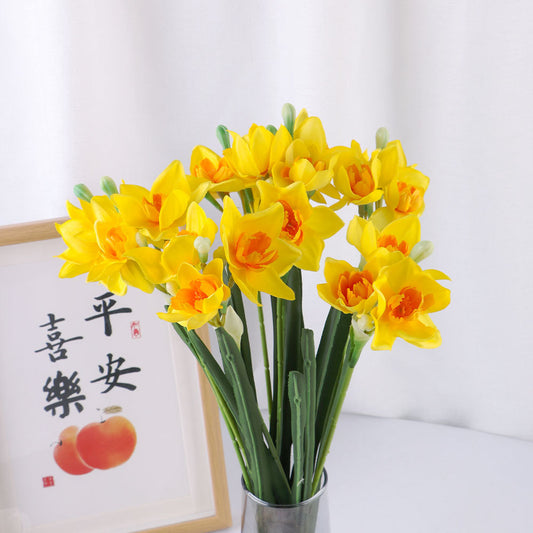 Artificial flower single daffodil bouquet