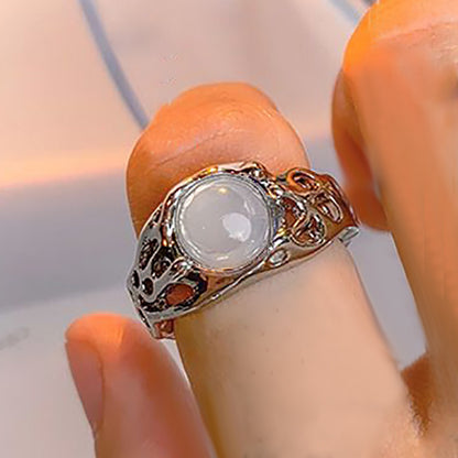 Nicho para anillo de piedra lunar vintage 