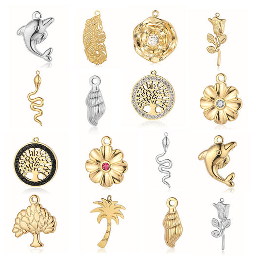 Tree of Life DIY Rose Stainless Steel Pendant