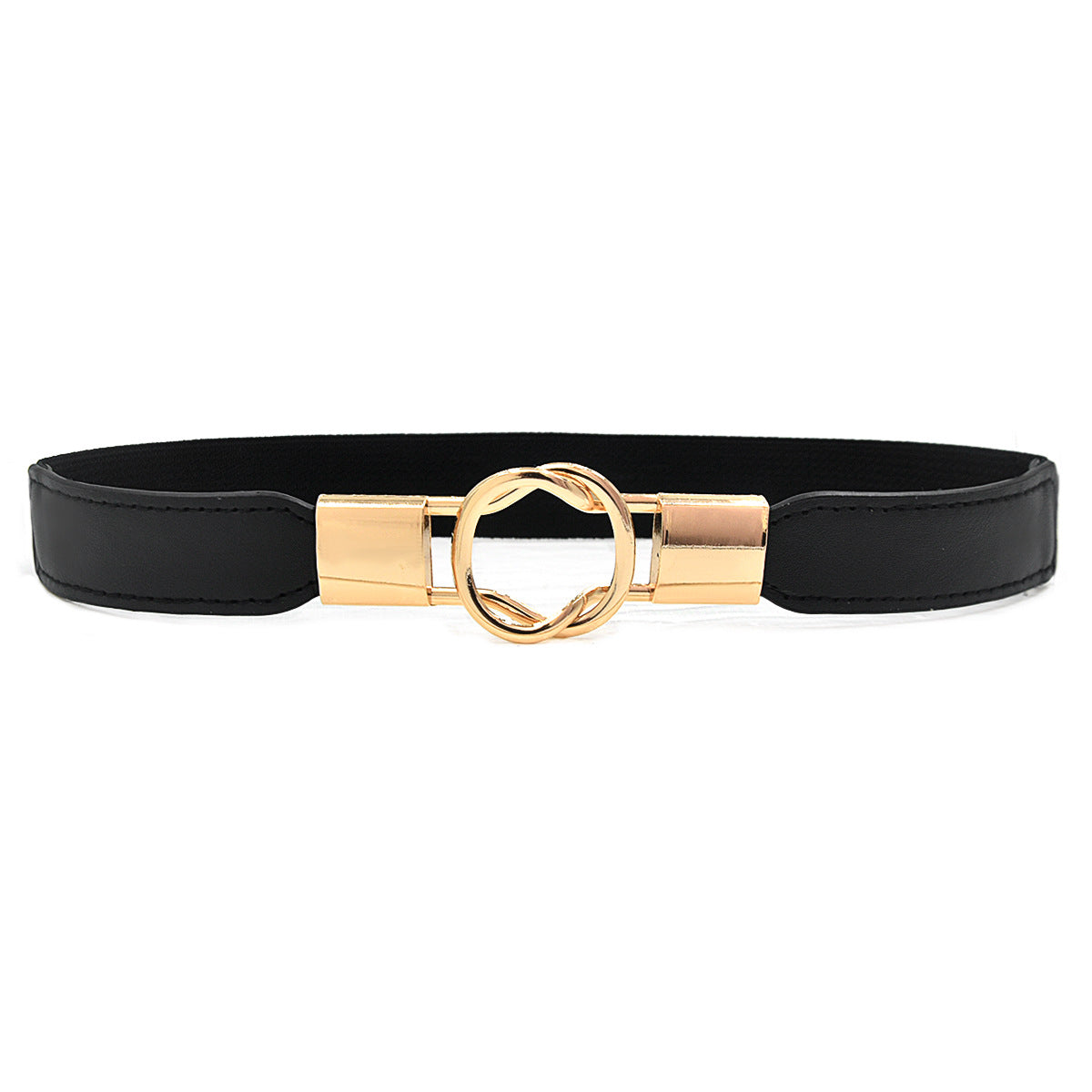 Gold buckle thin belt