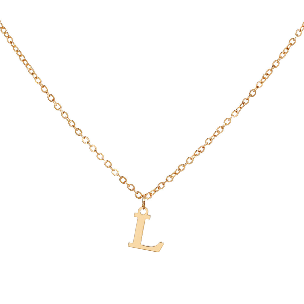 Initial Letter Pendant Necklace