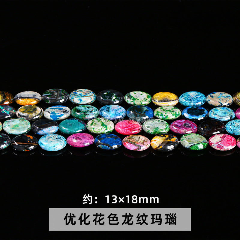 Color dragon agate water drop loose beads