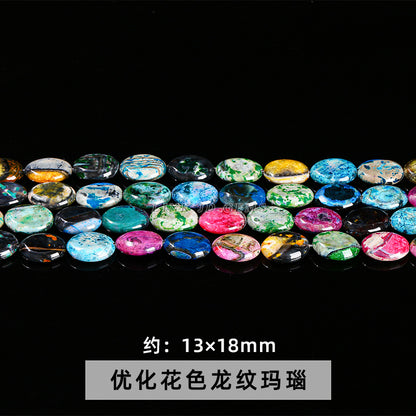 Color dragon agate water drop loose beads