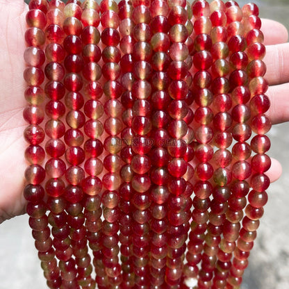 Colored jade round beads