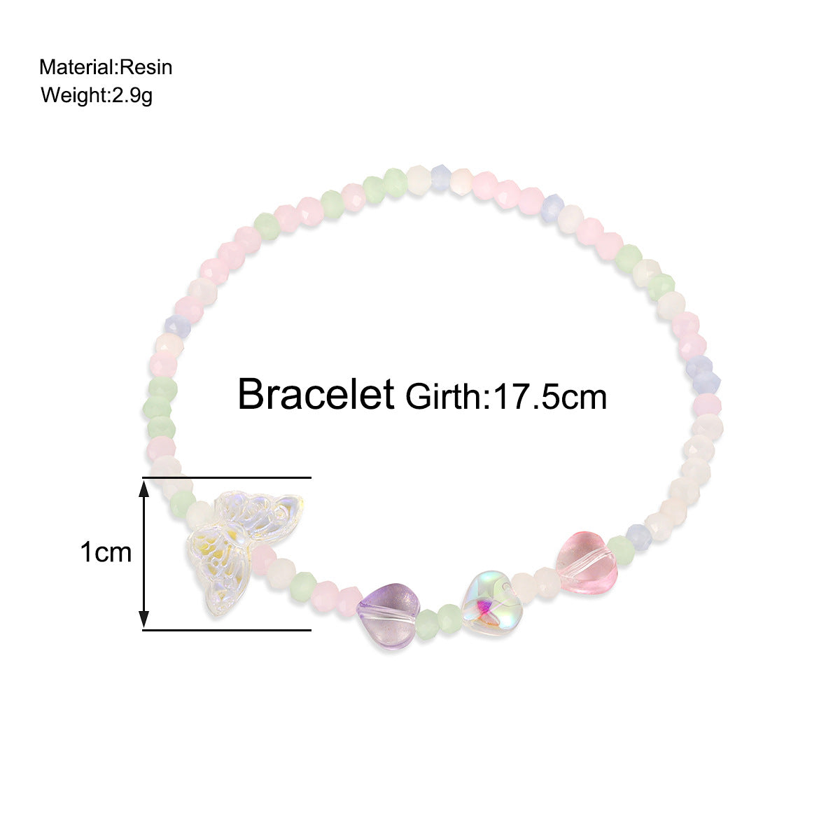 Colorful Butterfly Crystal Bracelet