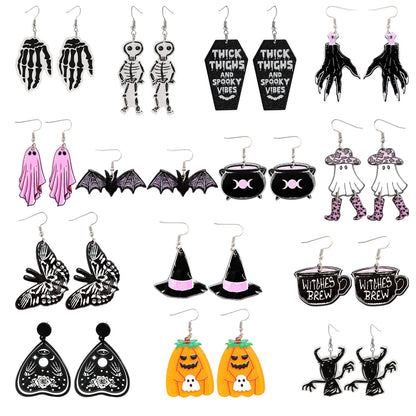 Pendientes de calavera de calabaza Pendientes de joyería 