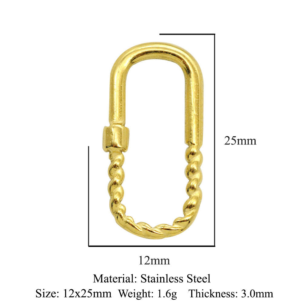 3 pcs/pack stainless steel key geometric round DIY pendant