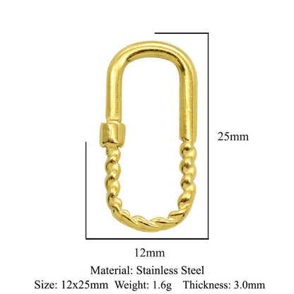 3 pcs/pack stainless steel key geometric round DIY pendant