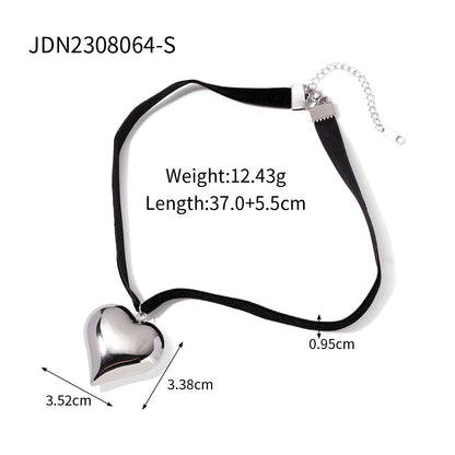 Stainless Steel Wax Rope Circle Necklace