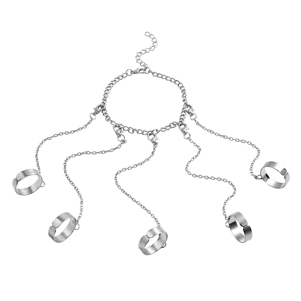 Anillo de dedo índice abierto estilo punk para parejas 
