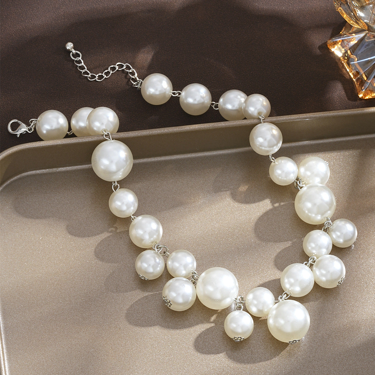 Imitation Pearl Tassel Choker