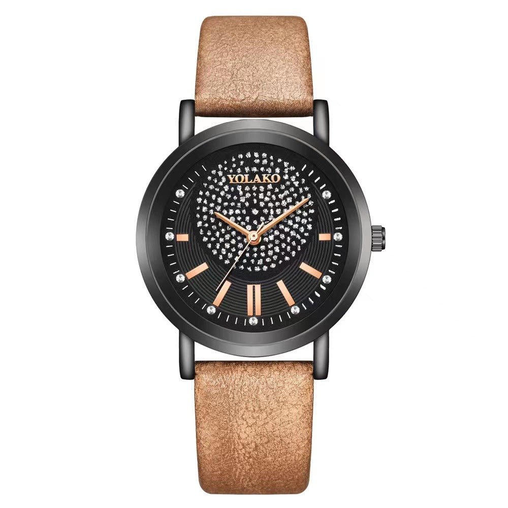Starry Sky Womens Watch Leather Strap Trendy