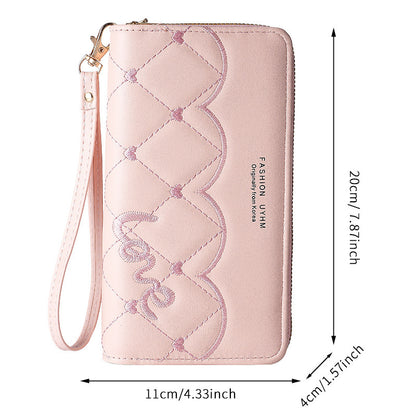Embroidery thread wallet women's fashion