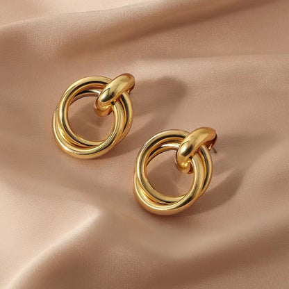 Double Metal Wrap Earrings