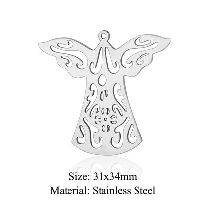 5 pcs/pack Angel Cupid titanium steel pendant