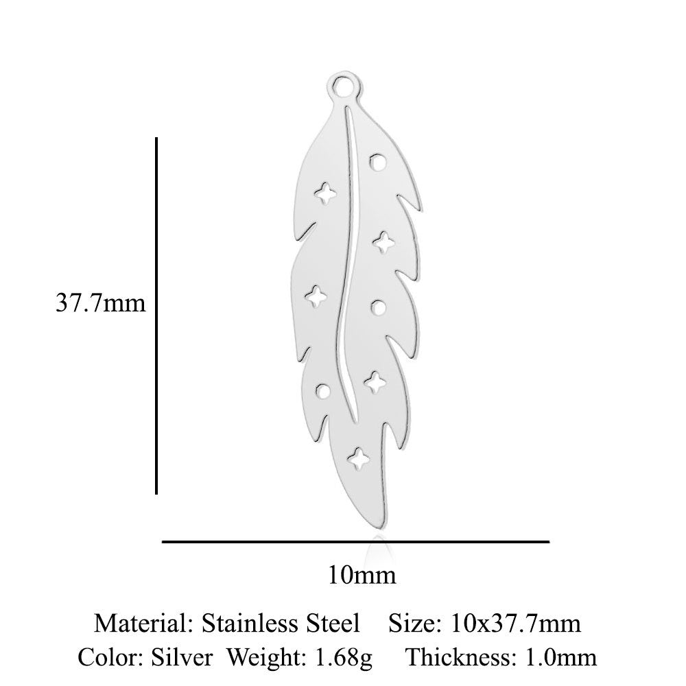 5 pcs/bag leaf maple leaf titanium steel pendant