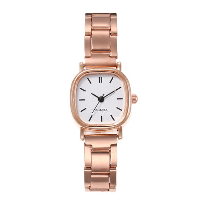 Reloj de cuarzo vintage cuadrado pequeño para mujer 