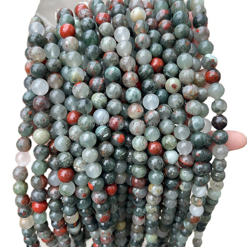 BloodStone Natural African Bloodstone Loose Beads Round Beads