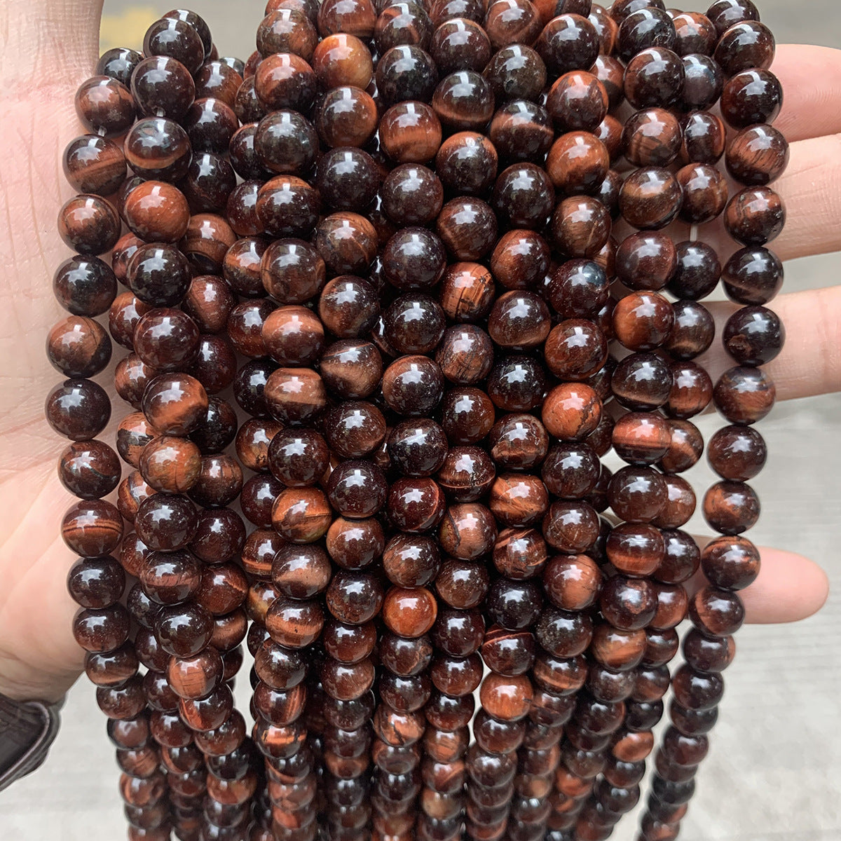 Tiger's eye stone loose beads DIY jewelry accessories
