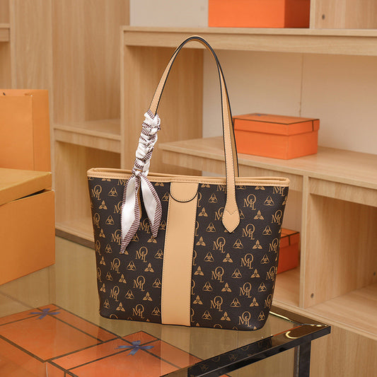Printed tote women's bag premium texture