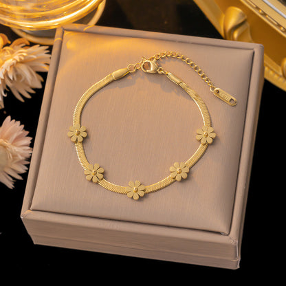 Daisy Titanium Steel Bracelet