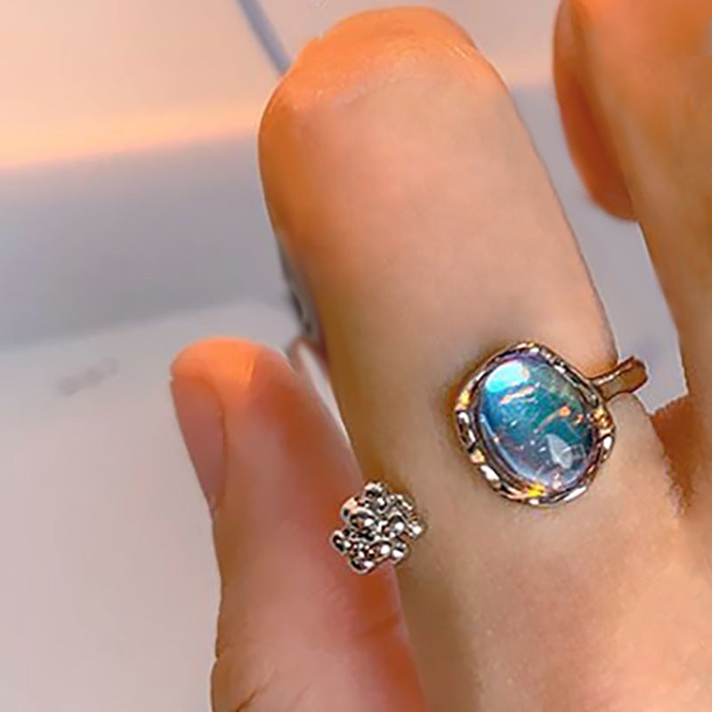 Nicho para anillo de piedra lunar vintage 