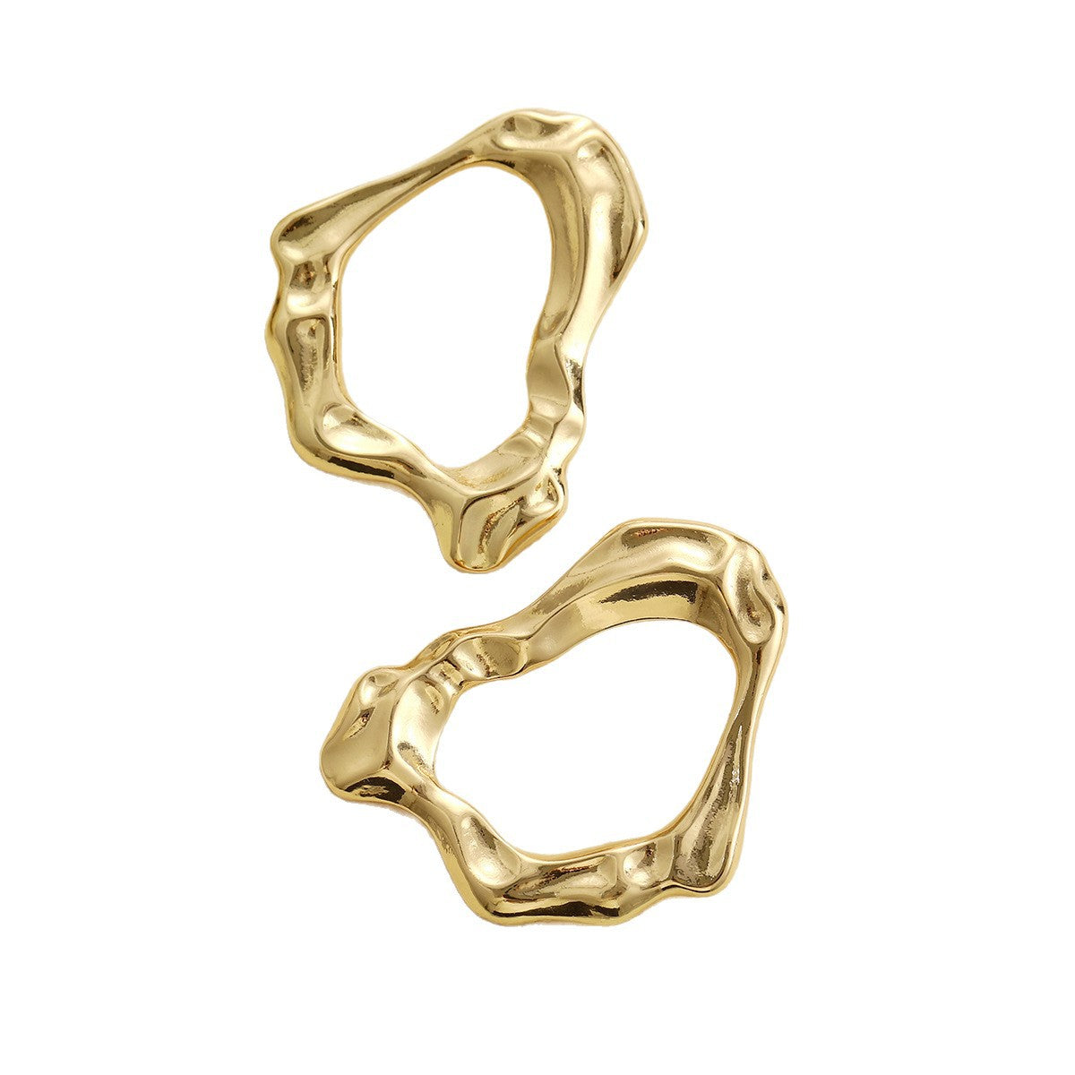 Liquid Metal Spiral Stud Earrings