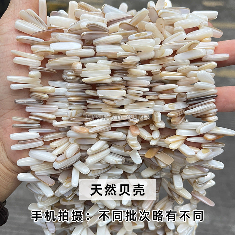 7-8Mm natural freshwater white shell beads