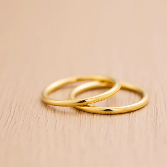 Titanium Steel Simple Couple Ring