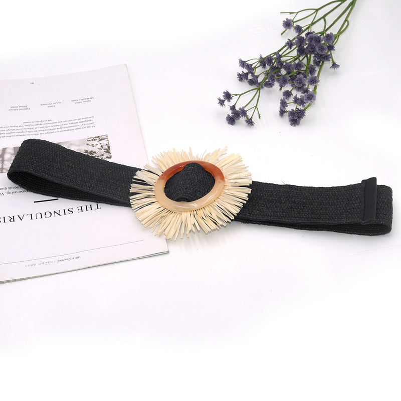 Casual woven belt belt waist seal