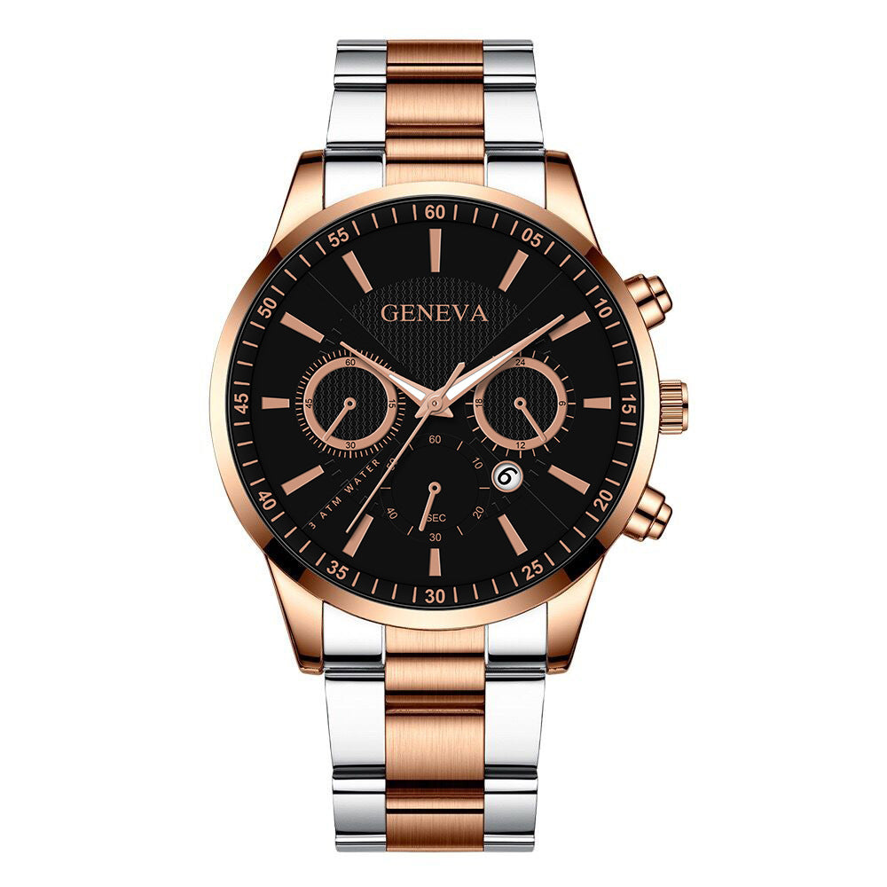 Calendar quartz watch for men