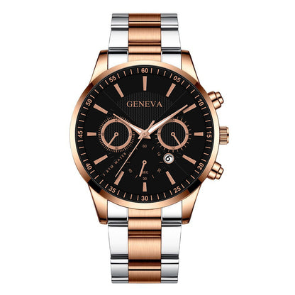 Calendar quartz watch for men