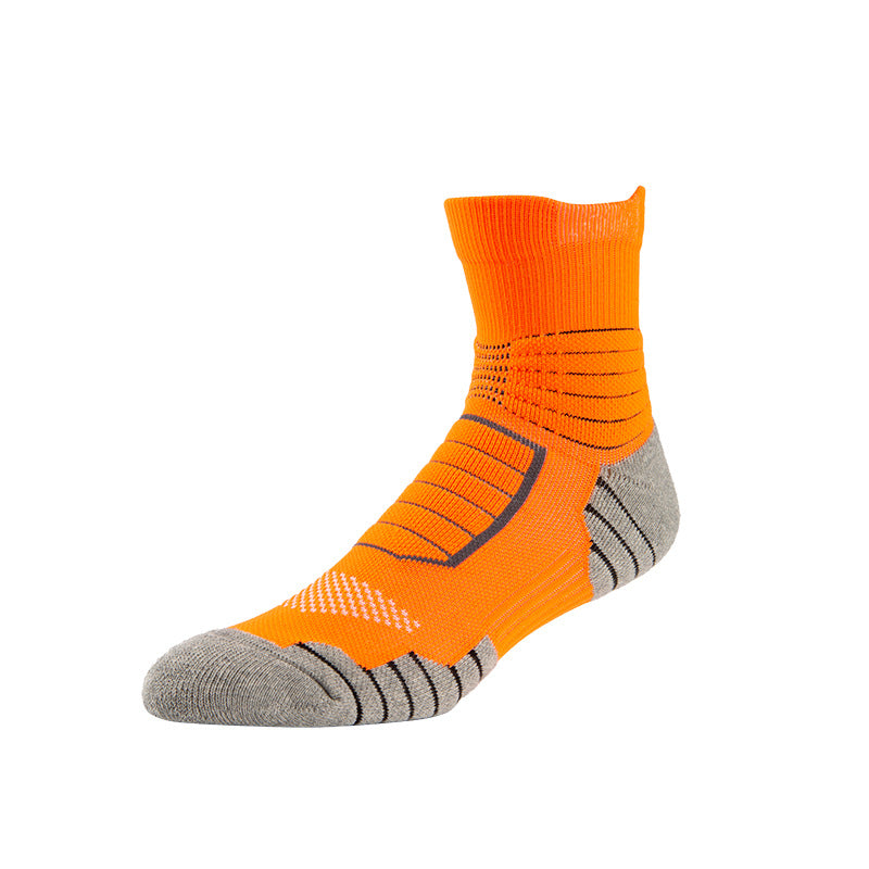 Summer Mid-Calf Sports Socks Thick Terry
