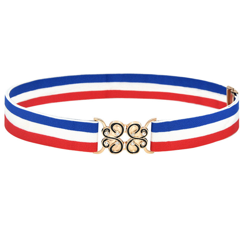 Elastic wide belt female minimalist