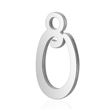 20 pcs/package steel color 26 English letters Titanium steel pendant