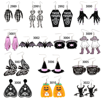 Pendientes de calavera de calabaza Pendientes de joyería 