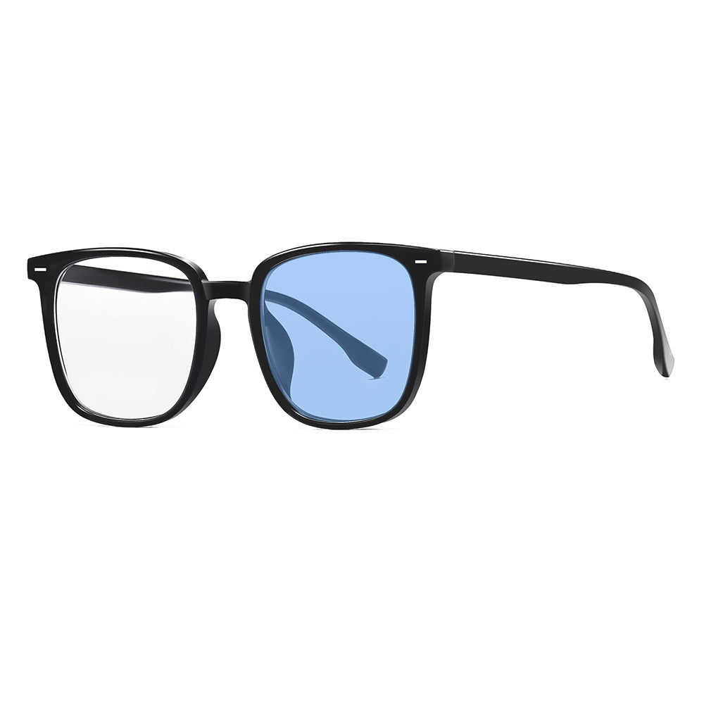 Gafas fotocromáticas inteligentes con marco negro que bloquean la luz azul